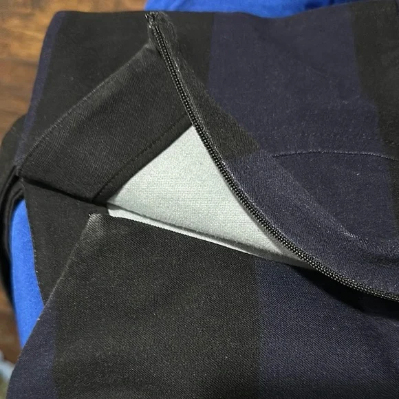 Banana Republic Black and Blue Striped Stretch Faded Denim Dress 16 Tall - Picture 11 of 14